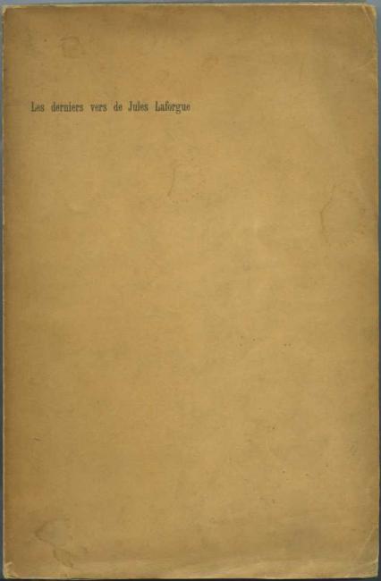 Les derniers vers de Jules Laforgue