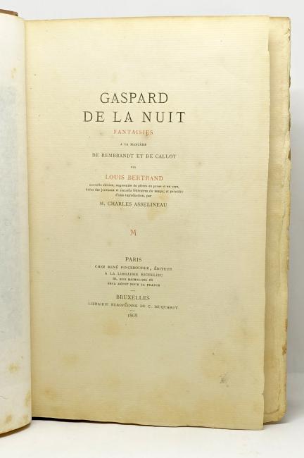 Gaspard de la nuit. Fantaisies  la manire de Rembrandt et de Callot